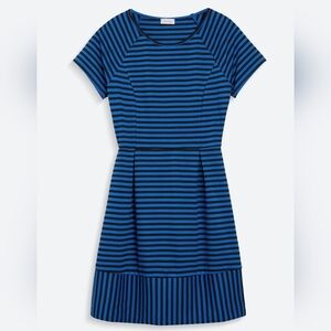 Blue and Black Striped Kids Dress